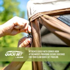 CLAM Quick-Set Outdoor Gazebo Screen Tent Canopy Accessory Rain Fly Roof Tarp For Pavilion/Pavilion Camper Models, Tan (Tent Not Included) 6 CLAM Quick-Set Outdoor Gazebo Screen Tent Canopy Accessory Rain Fly Roof Tarp For Pavilion/Pavilion Camper Models, Tan (Tent Not Included) -Camping Equipment Series GUEST 7c94e3eb dd5e 4fee 8a89 6513fa25f69a