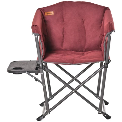 Outsunny Outdoor Director Chair, Folding Camping Chair With Thick Padded, Side Table And Heavy Duty Frame For Camping, Picnic, Beach, Hiking, Travel 3 Outsunny Outdoor Director Chair, Folding Camping Chair With Thick Padded, Side Table And Heavy Duty Frame For Camping, Picnic, Beach, Hiking, Travel - Image 3