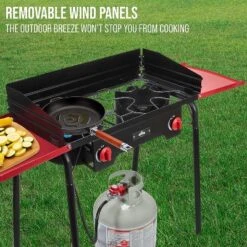 Hike Crew Double-Burner Camping Stove, Portable Propane Stovetop W/Bag -Camping Equipment Series GUEST 7d1f6d7d 0cc0 414f aa03 ee774b1b5088