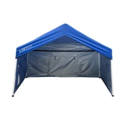 Caravan Canopy Skybox 3.2 Foot X 6.5 Foot Instant Multipurpose Height Adjustable Steel Frame Outdoor Sport Shelter Canopy With Carry Bag, Blue -Camping Equipment Series GUEST 7e3264c5 809a 47ae a3a9 e91919b36bd4