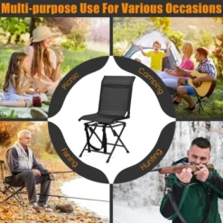 Costway Folding 360° Silent Swivel Hunting Chair Blind Chair All-weather Outdoor -Camping Equipment Series GUEST 8044e0b5 d17b 4726 96f6 5f92f0eb33bb