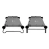 Disc-O-Bed X Large Cam-O-Bunk 2 Person Bench Bunked Double Bunk Bed Cot With 2 Side Organizer And Carrying Bags For Camping Trips, Grey