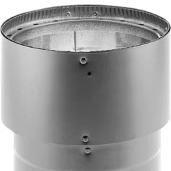 DuraVent DVL 6DVL-X8 Double Wall Interior Stove Pipe Increaser To Vent Smoke & Exhaust, 6 Inch Diameter To 8 Inch Diameter Connection, Black