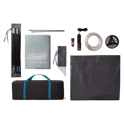 Coleman OneSource 9 X 7 Foot 4 Person Camping Dome Tent With Airflow System, LED Lighting, And Rechargeable Lithium Ion Battery 1 Coleman OneSource 9 X 7 Foot 4 Person Camping Dome Tent With Airflow System, LED Lighting, And Rechargeable Lithium Ion Battery