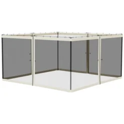 Outsunny Universal Replacement Mesh Sidewall Netting For Patio Gazebos And Canopy Tents With Zippers, (Sidewall Only) -Camping Equipment Series GUEST 82075308 e751 4007 8960 77fa497c555e