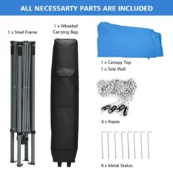 Costway 10ft X 10ft Pop Up Tent Slant Leg Canopy W/ Roll-up Side Wall -Camping Equipment Series GUEST 820ff38e f7c3 435a b720 8a3bad9fafc7