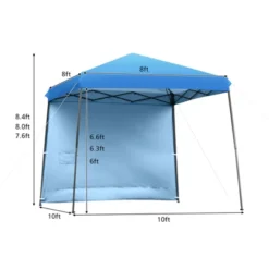 Costway 10ft X 10ft Pop Up Tent Slant Leg Canopy W/ Roll-up Side Wall -Camping Equipment Series GUEST 82d17a17 19ce 4e66 a3c7 8fb227c1b1bc