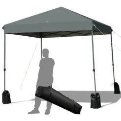 Costway 8x8 FT Pop Up Canopy Tent Shelter Wheeled Carry Bag 4 Canopy Sand Bag -Camping Equipment Series GUEST 83c8b60d 6c9f 43ee b2fc c9467fadb13a