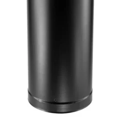 DuraVent DVL 6 X 8 Inch Galvanized Stainless Steel Double Wall Wood Burning Stove Pipe Connector For Chimney To Vent Smoke/Exhaust, Black