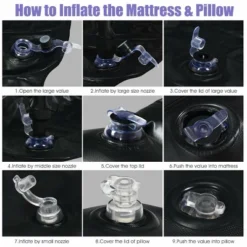 Costway Inflatable Car Air Backseat Mattress Flocking Travel SUV Camping Pad Pill & Pump -Camping Equipment Series GUEST 84c9ca2f 4635 4cdb 960c a171a34b7d30