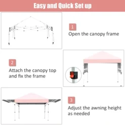 Tangkula 10x17ft Pop Up Canopy 3 Height Adjustment Folding Tent With Roller Bag -Camping Equipment Series GUEST 871dcdf0 24eb 4549 8b1e fff2d6af47d6