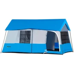 Outsunny 8-10 Man Camping Tent With Weatherproof Rain Cover, Double Layer Backpacking Family Shelter With Mesh Windows, Zipper Door, Portable Carry Bag For Hiking 12 Outsunny 8-10 Man Camping Tent With Weatherproof Rain Cover, Double Layer Backpacking Family Shelter With Mesh Windows, Zipper Door, Portable Carry Bag For Hiking -Camping Equipment Series GUEST 87343ee0 e135 4858 94f5 5ea357843459