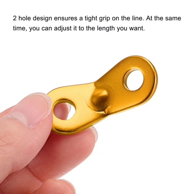Unique Bargains Aluminum Rope Tensioner Tent Cord Adjuster For Outdoor Camping Travel 3 Unique Bargains Aluminum Rope Tensioner Tent Cord Adjuster For Outdoor Camping Travel - Image 3