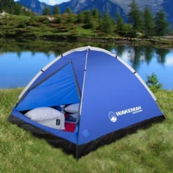 Leisure Sports 2-Person Water-Resistant Dome Tent With Removable Rain Fly And Carry Bag - Gray/Blue -Camping Equipment Series GUEST 87cb1df3 c0ae 43f5 a1a4 d751e8f93a38