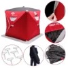 Costway Portable Pop-up 2-person Ice Shelter Fishing Tent Shanty W/ Bag Ice Anchors Red