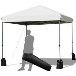 Costway 8x8 FT Pop Up Canopy Tent Shelter Wheeled Carry Bag 4 Canopy Sand Bag -Camping Equipment Series GUEST 88be0858 03e0 4f3a 9999 8c05e5384d74
