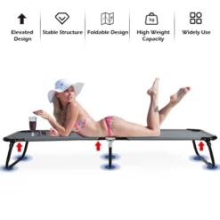 Costway Portable Camping Cot Outdoor Folding Sleeping Bed For Traveling Hiking -Camping Equipment Series GUEST 8a1de905 5dc3 4377 b702 8d7ea70cb3a9