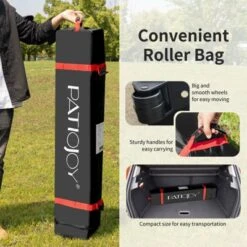 Tangkula Pop-up Canopy Tent 6.6’ X 6.6’ Height Adjustable Commercial Instant Canopy W/ Portable Roller Bag Blue/ White/ Grey -Camping Equipment Series GUEST 8aef7e2e adab 4a3b 8e48 d08baa4e44e6