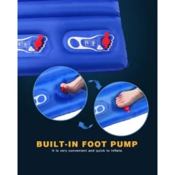 KingCamp Extra Thick 3.93" Double Sleeping Pad Camping Mattress, 2-Person Lightweight Inflatable Air Mat For Backpacking/Hiking, 76" X 54," Blue -Camping Equipment Series GUEST 8d11085d b496 417d 8b80 42143a421d41