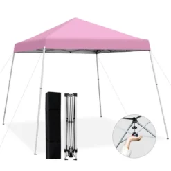 Costway 10x10ft Patio Outdoor Instant Pop-up Canopy Slanted Leg UPF50+ Sun Shelter -Camping Equipment Series GUEST 8f5ac18a a1cf 4446 891c 443fea6aba37