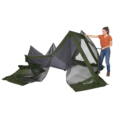 Lightspeed Outdoors Pop-Up 6-Sided Screen Shelter, Camping Gazebo, Green 2 Lightspeed Outdoors Pop-Up 6-Sided Screen Shelter, Camping Gazebo, Green - Image 2