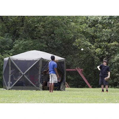 CLAM Quick-Set Escape 12 X 12 Foot Portable Pop-Up Camping Outdoor Gazebo Screen Tent Canopy Shelter And Carry Bag With Wind And Sun Panels Sets, Green 5 CLAM Quick-Set Escape 12 X 12 Foot Portable Pop-Up Camping Outdoor Gazebo Screen Tent Canopy Shelter And Carry Bag With Wind And Sun Panels Sets, Green - Image 5