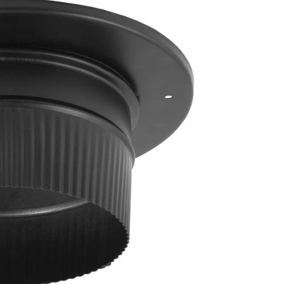 DuraVent 6DBK-ADSL DuraBlack Single Wall Snap Lock Chimney Connection Adapter To Ceiling Support Box Or Finishing Collar, 6 Inch Diameter 1 DuraVent 6DBK-ADSL DuraBlack Single Wall Snap Lock Chimney Connection Adapter To Ceiling Support Box Or Finishing Collar, 6 Inch Diameter
