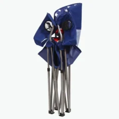 Kamp-Rite KAMPAFC141 Outdoor Camping Furniture Beach Patio Sports Folding Quad Lawn Chair With Cup Holders, USA Flag (2 Pack) -Camping Equipment Series GUEST 9481e75c 402a 45d7 a429 618e171b2898