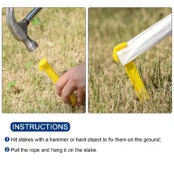Unique Bargains Tent Stakes Plastic Lightweight With Hook For Camping -Camping Equipment Series GUEST 971def9c 62ce 43f9 8b9b 3c380922e05d