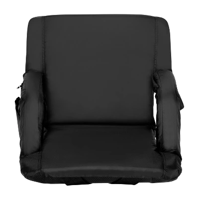 Flash Furniture Portable Lightweight Reclining Stadium Chair With Armrests, Padded Back & Seat With Dual Storage Pockets And Backpack Straps 4 Flash Furniture Portable Lightweight Reclining Stadium Chair With Armrests, Padded Back & Seat With Dual Storage Pockets And Backpack Straps - Image 4