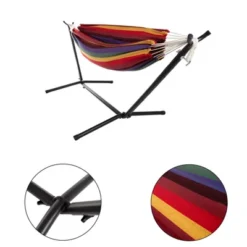 Hastings Home Double Hammock And Stand -Camping Equipment Series GUEST 9a7cb884 420e 4a37 8ffb 0b14457eee0a