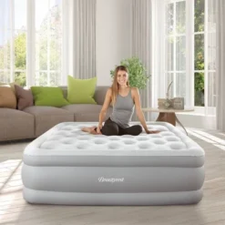 Beautyrest Skyrise 16" Air Mattress With External Pump 1-Touch Comfort Control - Full Size -Camping Equipment Series GUEST 9b20010d c6cf 4721 a51f 65c97ab98724