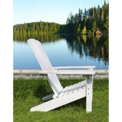 Lakeside Faux Wood Adirondack Outdoor Portable Chair White - Merry Products -Camping Equipment Series GUEST 9e254249 0108 4c33 adce 7fc8f5bbc0ed