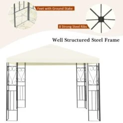Tangkula 10'x10'Outdoor Canopy Gazebo Art Steel Frame Party Patio Large Canopy Gazebo -Camping Equipment Series GUEST 9e6acf4d b25a 4bd2 8f80 ea5fee67c7cd
