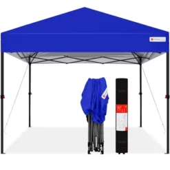 Best Choice Products 10x10ft Easy Setup Pop Up Canopy Instant Portable Tent W/ 1-Button Push, Carry Case -Camping Equipment Series GUEST a24b8ef5 59ee 442d bb42 ca9e5678bc26