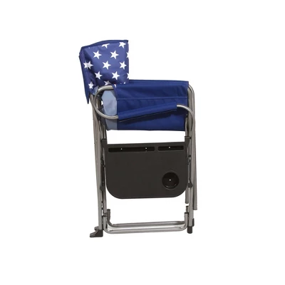 Kamp-Rite AFC101 Outdoor Tailgating Camping Outdoor Indoor Folding Portable Compact Directors Chair With Side Table, USA Flag (2 Pack) 4 Kamp-Rite AFC101 Outdoor Tailgating Camping Outdoor Indoor Folding Portable Compact Directors Chair With Side Table, USA Flag (2 Pack) - Image 4