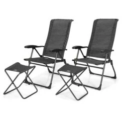 Tangkula 4 PCS Outdoor Wicker Chaise Lounge Patio Lounge Chair Ottoman Set Camp Chairs W/7-Gear Adjustable Backrest 13 Tangkula 4 PCS Outdoor Wicker Chaise Lounge Patio Lounge Chair Ottoman Set Camp Chairs W/7-Gear Adjustable Backrest -Camping Equipment Series GUEST a76801ba 3553 4f4f 87c3 e806bf405f61