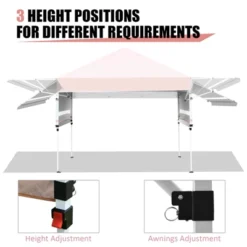 Tangkula 10x17ft Pop Up Canopy 3 Height Adjustment Folding Tent With Roller Bag -Camping Equipment Series GUEST a7d9bf63 8601 4168 b3a8 31845bcf07d1