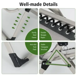 Costway 2PCS Padded Zero Gravity Chair Adjustable Folding Reclining Lounge With Cover 13 Costway 2PCS Padded Zero Gravity Chair Adjustable Folding Reclining Lounge With Cover -Camping Equipment Series GUEST a829d9ce 5218 4700 81d4 ccf5018472b2