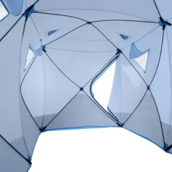 Outsunny 8 Person Ice Fishing Shelter, Waterproof Oxford Fabric Portable Pop-up Ice Tent With 4 Doors For Outdoor Fishing, Blue -Camping Equipment Series GUEST a9f8904e 2891 4f69 b1cd 0740d1c29ed6