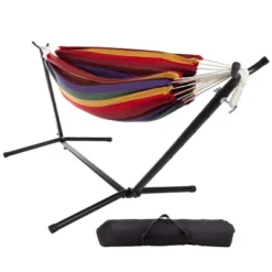 Hastings Home Double Hammock And Stand -Camping Equipment Series GUEST abb75c12 4910 4dd1 bf07 b23e8fd7dbad