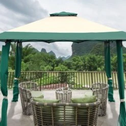 Costway 13'x13' Gazebo Canopy Shelter Awning Tent Patio Garden Green 11 Costway 13'x13' Gazebo Canopy Shelter Awning Tent Patio Garden Green -Camping Equipment Series GUEST adc0704a 0cb0 404c a085 7cc83d603a8f