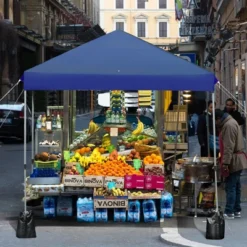 Costway 8x8 FT Pop Up Canopy Tent Shelter Wheeled Carry Bag 4 Canopy Sand Bag -Camping Equipment Series GUEST aee125d4 262d 4c6f 9bc6 60421cf7c743