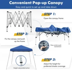 Costway 10x10ft Patio Outdoor Instant Pop-up Canopy Slanted Leg UPF50+ Sun Shelter -Camping Equipment Series GUEST af04bdb5 d3af 48a9 b1ec 141fcabb75d7