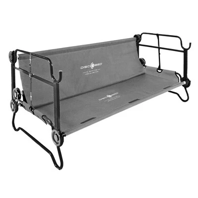 Disc-O-Bed X Large Cam-O-Bunk 2 Person Bench Bunked Double Bunk Bed Cot With 2 Side Organizer And Carrying Bags For Camping Trips, Grey 2 Disc-O-Bed X Large Cam-O-Bunk 2 Person Bench Bunked Double Bunk Bed Cot With 2 Side Organizer And Carrying Bags For Camping Trips, Grey - Image 2