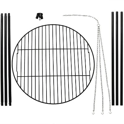 Sunnydaze Decor Sunnydaze Outdoor Camping Or Backyard Steel Tripod Fire Pit Cooking Grilling BBQ Grate - 22" - Black 7 Sunnydaze Decor Sunnydaze Outdoor Camping Or Backyard Steel Tripod Fire Pit Cooking Grilling BBQ Grate - 22" - Black - Image 7