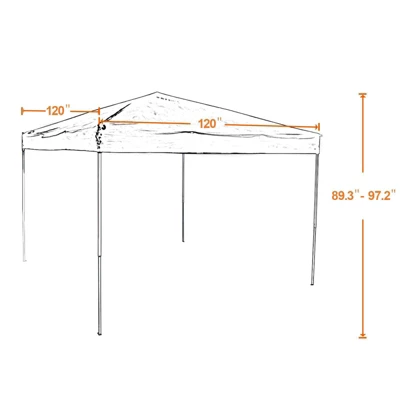 Outdoor Patio Pop-Up Canopy Tent With Wheeled Bag - Captiva Designs 9 Outdoor Patio Pop-Up Canopy Tent With Wheeled Bag - Captiva Designs - Image 9