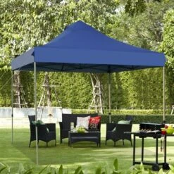Tangkula 10' X 10' Pop Up Canopy Tent Easy Set-up Outdoor Tent Commercial Instant Shelter W/ 3 Adjustable Heights Blue/Grey/White 21 Tangkula 10' X 10' Pop Up Canopy Tent Easy Set-up Outdoor Tent Commercial Instant Shelter W/ 3 Adjustable Heights Blue/Grey/White -Camping Equipment Series GUEST b2e1c364 5051 4112 9268 108d2adb9e8c