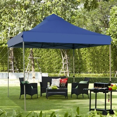 Tangkula 10' X 10' Pop Up Canopy Tent Easy Set-up Outdoor Tent Commercial Instant Shelter W/ 3 Adjustable Heights Blue/Grey/White 10 Tangkula 10' X 10' Pop Up Canopy Tent Easy Set-up Outdoor Tent Commercial Instant Shelter W/ 3 Adjustable Heights Blue/Grey/White - Image 10