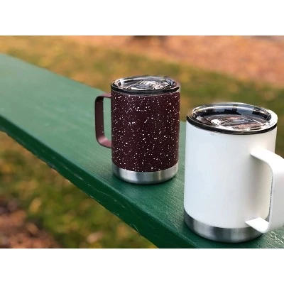 FIFTY/FIFTY 12oz Stainless Steel With PP Lid Speckle Mug Navy/White 3 FIFTY/FIFTY 12oz Stainless Steel With PP Lid Speckle Mug Navy/White - Image 3